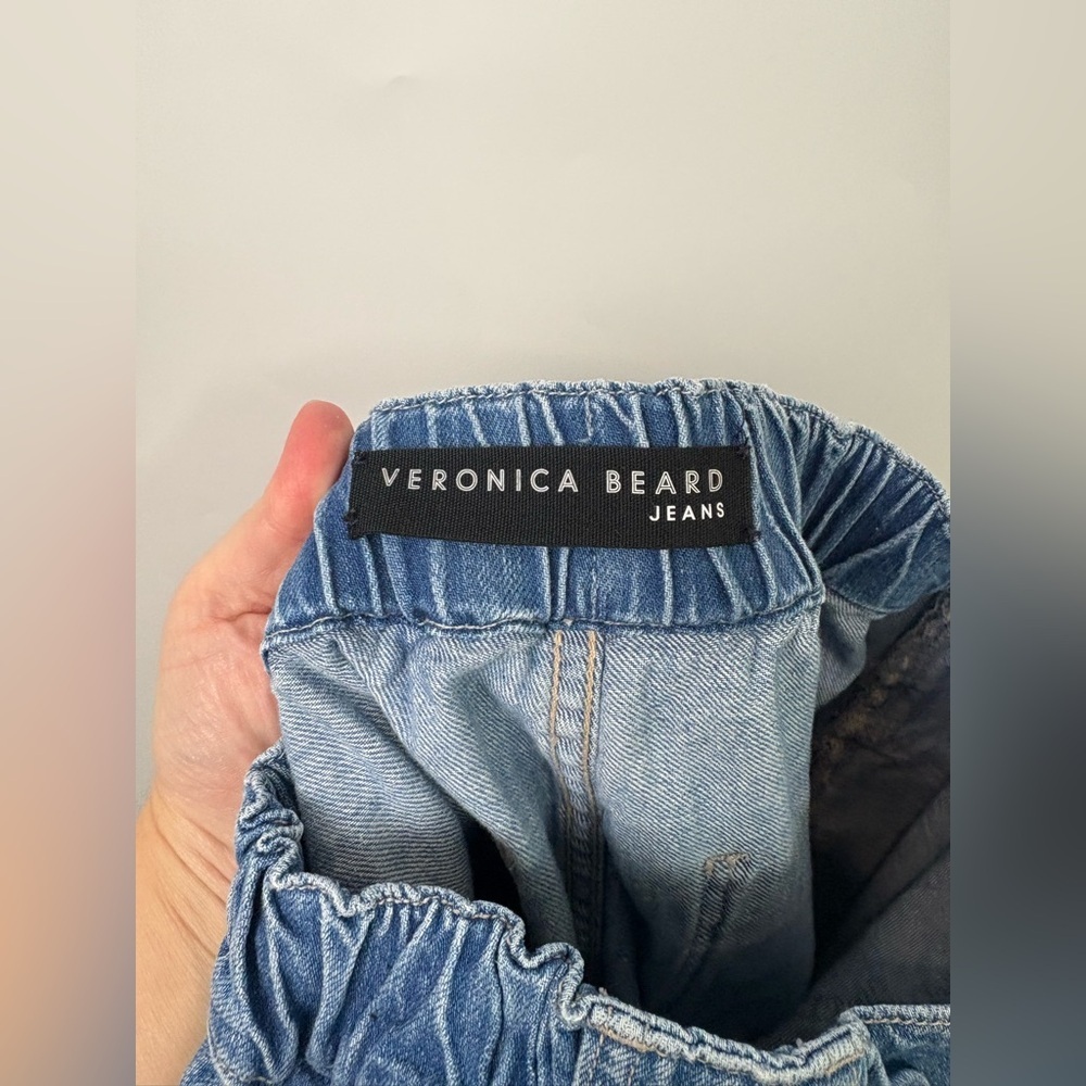 Veronica Beard Jeans Arya Stretch Waist High Rise Straight Jeans - Picture 5 of 6